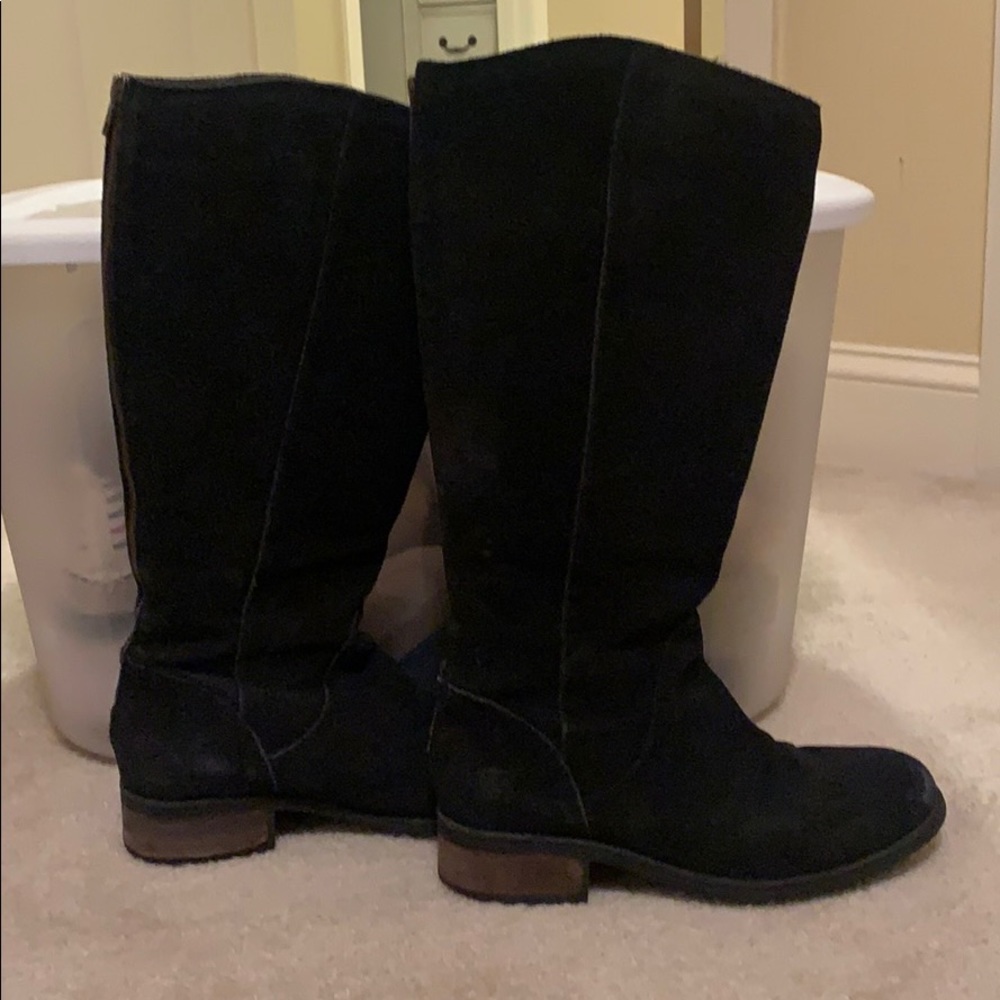 Ugg knee high black suede boot